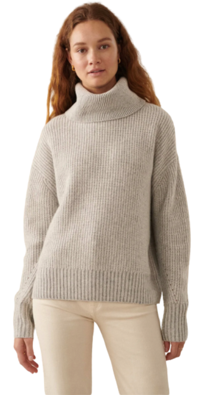 Cashmere Luxe Ribbed Turtleneck - Monkee's of Mountain Brook